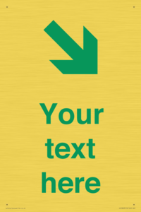 Custom Safe Condition inverse: Green Down right arrow